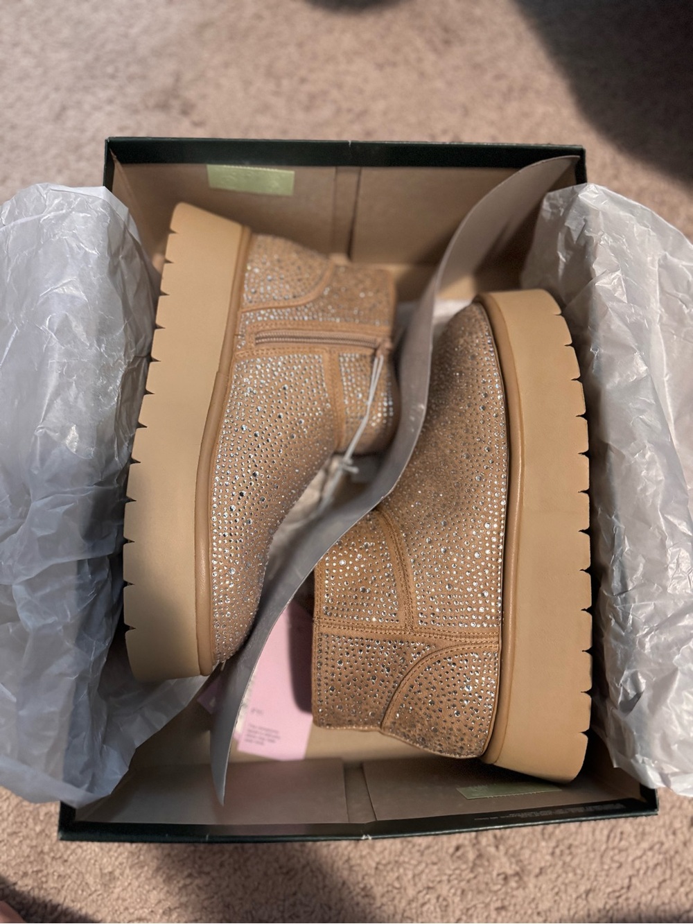 Wild Fable Women’s Missy Pink Memory Foam Boots - Champagne - Picture 6 of 7